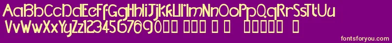 TmDccNormal Font – Yellow Fonts on Purple Background