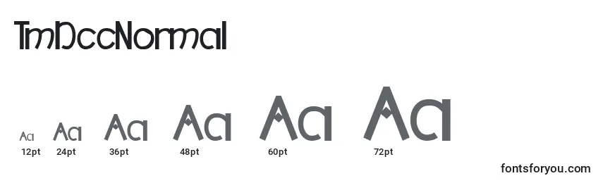 TmDccNormal Font Sizes