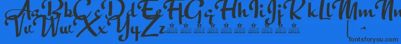 PeacemakerPersonalUse Font – Black Fonts on Blue Background