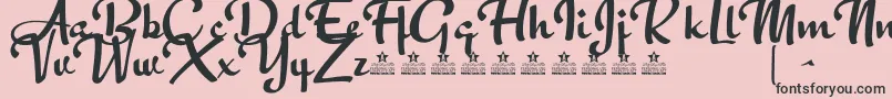 PeacemakerPersonalUse Font – Black Fonts on Pink Background