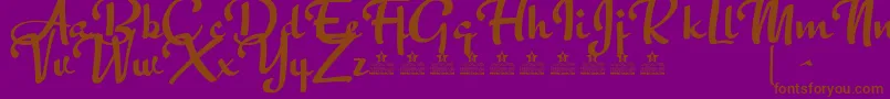 PeacemakerPersonalUse Font – Brown Fonts on Purple Background