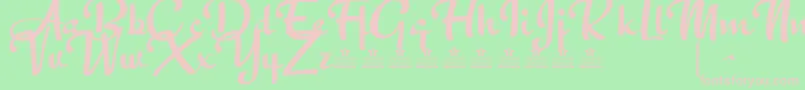 PeacemakerPersonalUse Font – Pink Fonts on Green Background