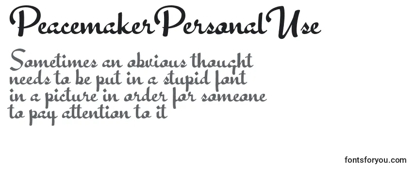 PeacemakerPersonalUse Font