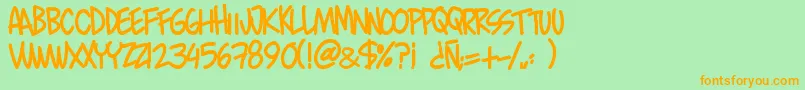 Murro Font – Orange Fonts on Green Background