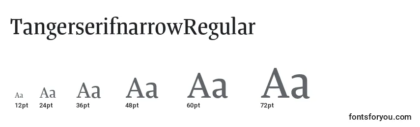 Размеры шрифта TangerserifnarrowRegular