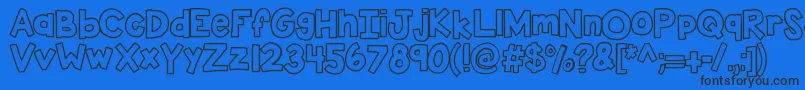 Kbsticktoit Font – Black Fonts on Blue Background