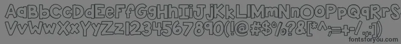 Kbsticktoit-Schriftart – Schwarze Schriften auf grauem Hintergrund