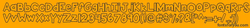 Kbsticktoit Font – Black Fonts on Orange Background