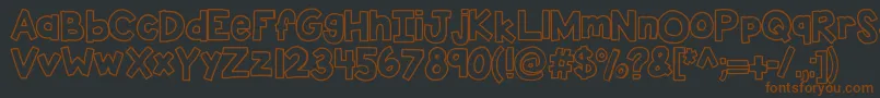 Kbsticktoit Font – Brown Fonts on Black Background