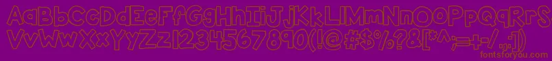 Kbsticktoit Font – Brown Fonts on Purple Background
