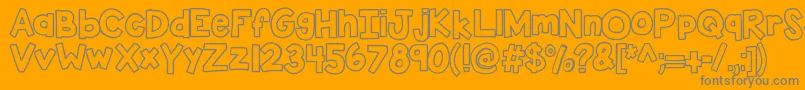 Kbsticktoit Font – Gray Fonts on Orange Background
