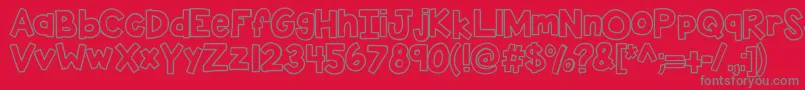 Kbsticktoit Font – Gray Fonts on Red Background