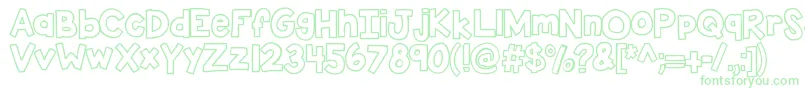 Kbsticktoit-fontti – vihreät fontit valkoisella taustalla