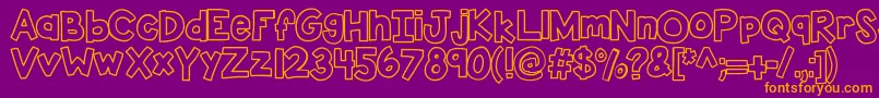 Kbsticktoit Font – Orange Fonts on Purple Background