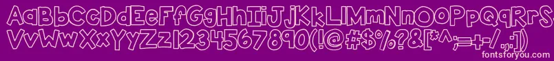 フォントKbsticktoit – 紫の背景にピンクのフォント
