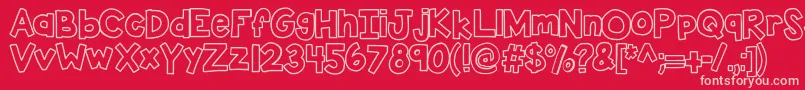 Kbsticktoit Font – Pink Fonts on Red Background