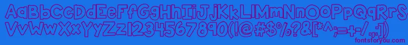 Шрифт Kbsticktoit – фиолетовые шрифты на синем фоне