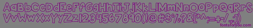 Kbsticktoit Font – Purple Fonts on Gray Background