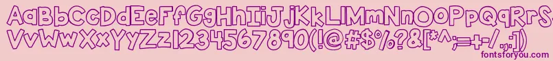 Kbsticktoit Font – Purple Fonts on Pink Background