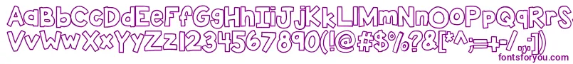 Шрифт Kbsticktoit – фиолетовые шрифты на белом фоне