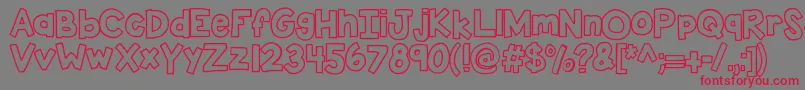 Kbsticktoit Font – Red Fonts on Gray Background