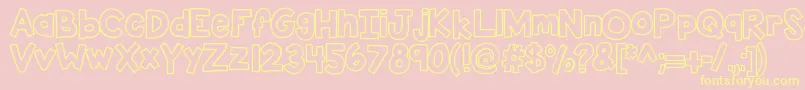 Kbsticktoit Font – Yellow Fonts on Pink Background