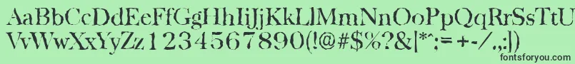 BaskervillerandomRegular Font – Black Fonts on Green Background