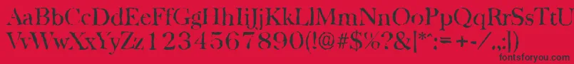 BaskervillerandomRegular Font – Black Fonts on Red Background