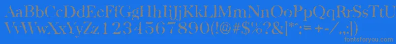BaskervillerandomRegular Font – Gray Fonts on Blue Background