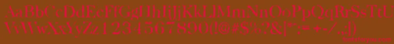 BaskervillerandomRegular Font – Red Fonts on Brown Background