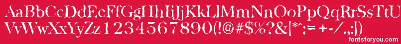 BaskervillerandomRegular Font – White Fonts on Red Background