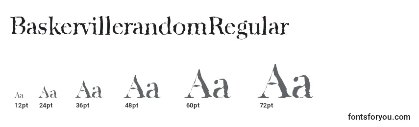 Размеры шрифта BaskervillerandomRegular