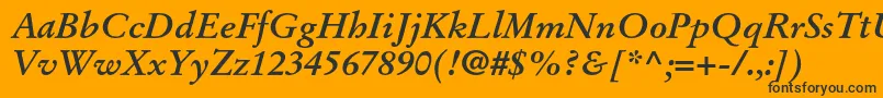 StempelgaramondltstdBoldit Font – Black Fonts on Orange Background