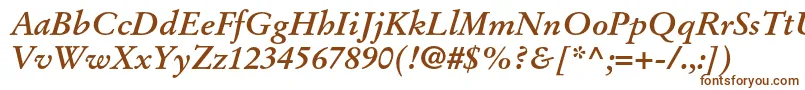 Шрифт StempelgaramondltstdBoldit – коричневые шрифты на белом фоне