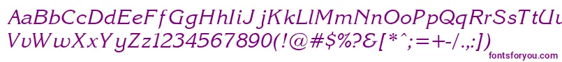 KorinnaNormalItalic Font – Purple Fonts on White Background