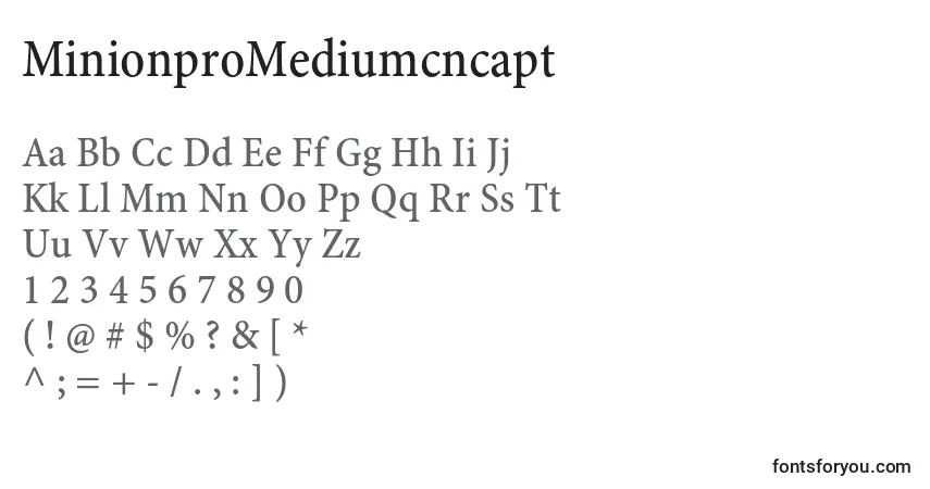 MinionproMediumcncaptフォント–アルファベット、数字、特殊文字