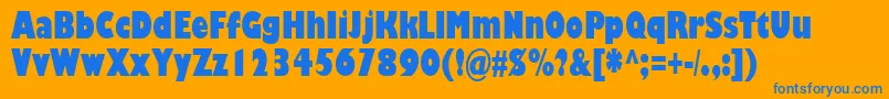 Gillubcd Font – Blue Fonts on Orange Background