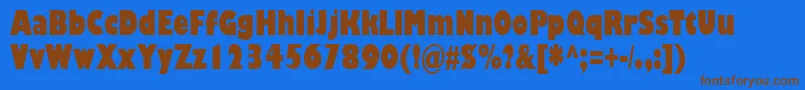 Gillubcd Font – Brown Fonts on Blue Background