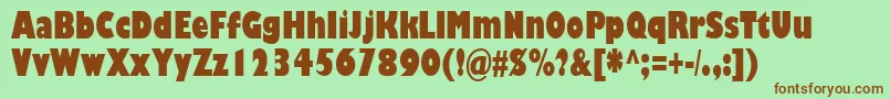 Gillubcd Font – Brown Fonts on Green Background