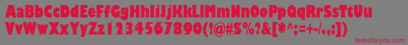 Gillubcd Font – Red Fonts on Gray Background