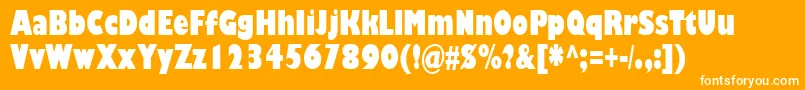 Gillubcd Font – White Fonts on Orange Background