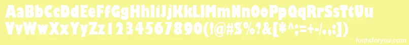Gillubcd Font – White Fonts on Yellow Background