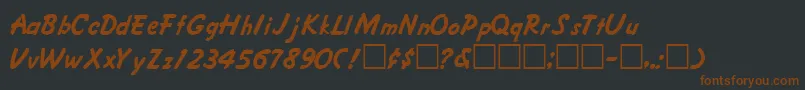 Шрифт CarissaRegular – коричневые шрифты на чёрном фоне