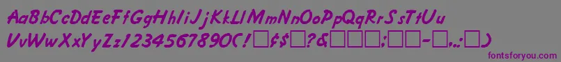 CarissaRegular Font – Purple Fonts on Gray Background