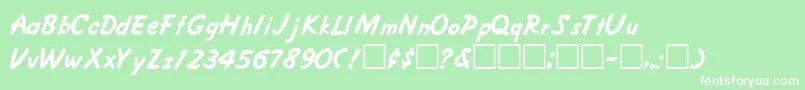CarissaRegular Font – White Fonts on Green Background