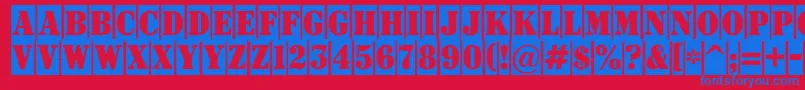 Signboardtitulnrcm Font – Blue Fonts on Red Background