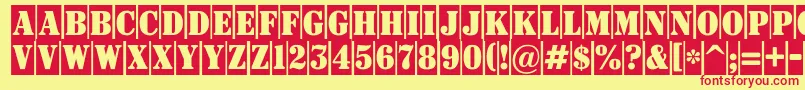 Signboardtitulnrcm Font – Red Fonts on Yellow Background