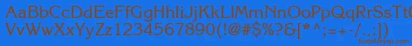 Agkr Font – Brown Fonts on Blue Background