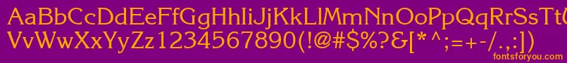 Police Agkr – polices orange sur fond violet