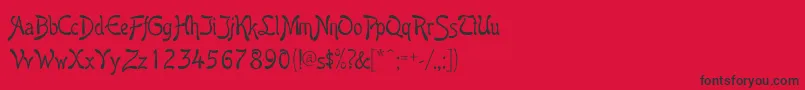 Favorit Font – Black Fonts on Red Background